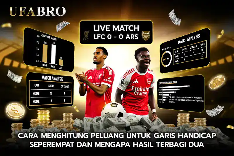 Cara menghitung peluang untuk Garis Handicap Seperempat dan Mengapa Hasil Terbagi Dua